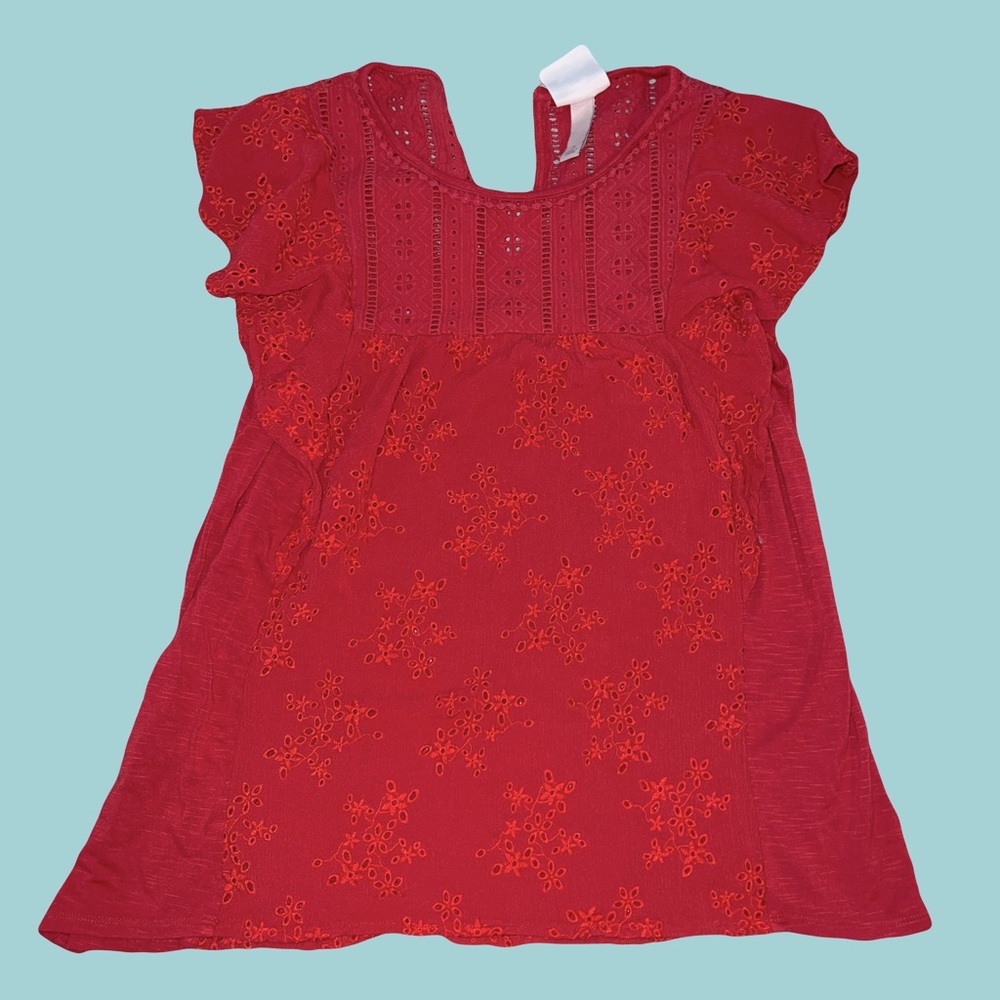 Knox Rose Red shirt with flower print size small